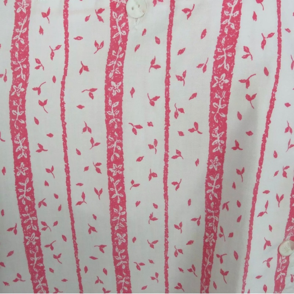 SOLD Vintage white & pink blouse L/XL - Picture 5 of 5